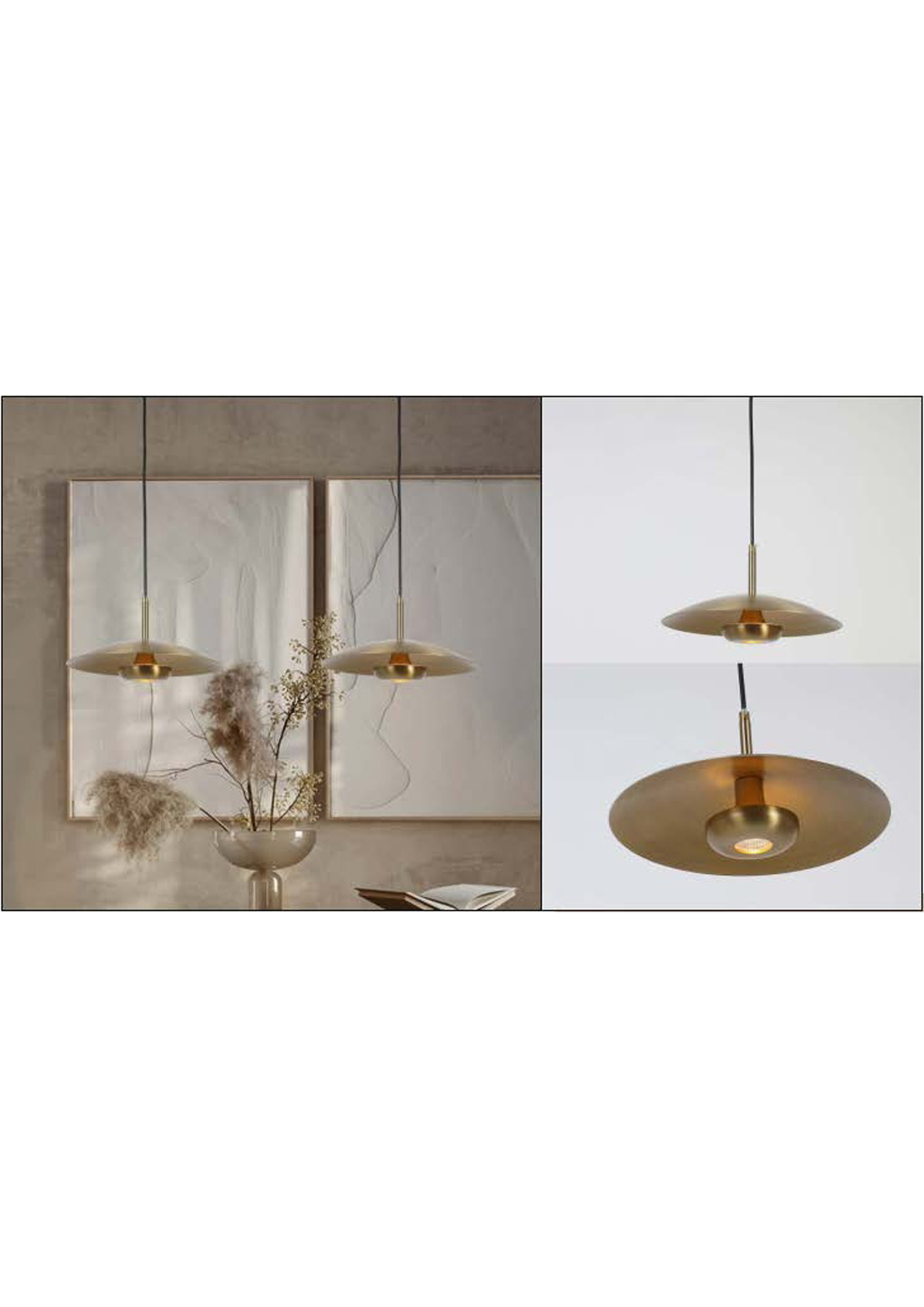 Beyond Lights - Brass Pendant Lamp- GL